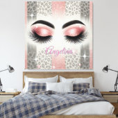 Toile Cils Pailletés Rose Glamour (Insitu(Chambre))