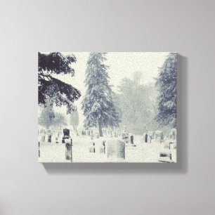 Toile Cimetière d'hiver
