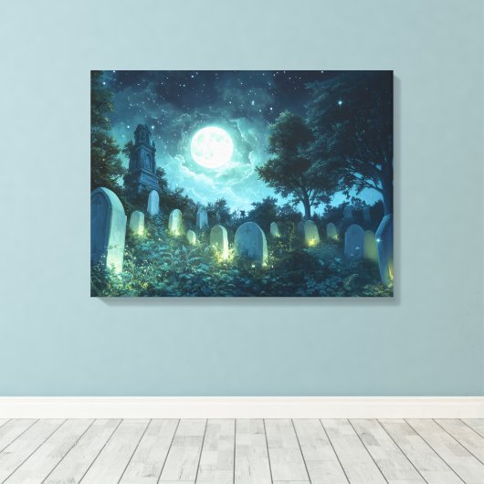 Toile Cimetière éffrayant enchanté (Insitu (Plancher de Bois))