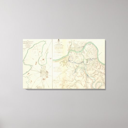 Toile Cincinnati, Covington, Newport (Recto)