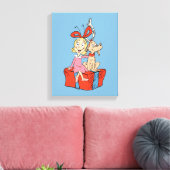 Toile Cindy Lou Who et Max sur un cadeau (Insitu(Salon))
