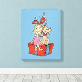 Toile Cindy Lou Who et Max sur un cadeau (Insitu (Plancher de Bois))