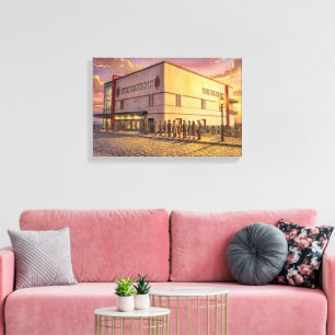 Toile Cinéma Regent au coucher du soleil, Redcar