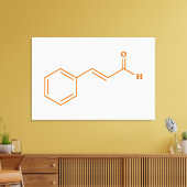 Toile Cinnamon Cinnamaldéhyde Formule chimique moléculai (Insitu(Salon))