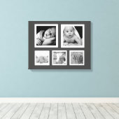 Toile Cinq photos de fave avec images blanches Collage (Insitu (Plancher de Bois))