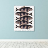 Toile Cinq poissons triés (Insitu (Plancher de Bois))