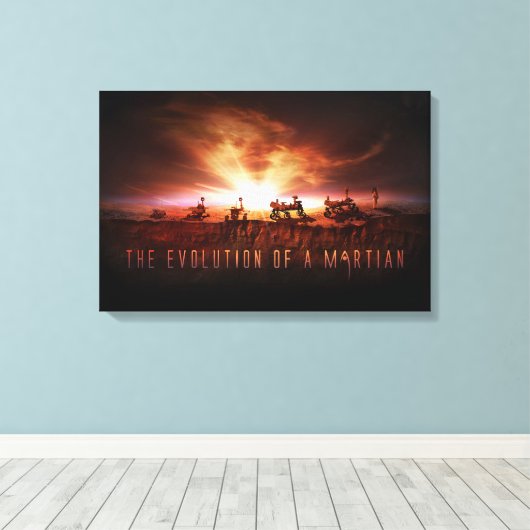 Toile Cinq rovers Mars réussis (Insitu (Plancher de Bois))
