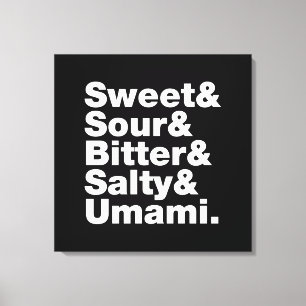 Toile Cinq saveurs de base