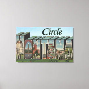 Toile Circle, Montana - Grandes Scènes de lettres