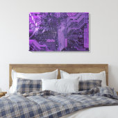 Toile Circuit imprimé cybernétique violet technologie ar (Insitu(Chambre))