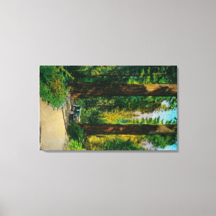 Toile Circulant en voiture par la forêt géante, séquo