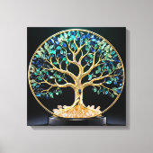 Toile Circular Gemstone Tree of Life (Recto)