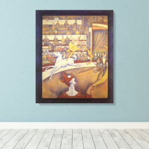 Toile Cirque par Georges Seurat, Art pointilliste vintag