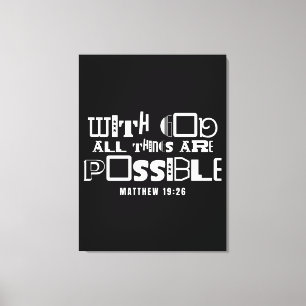 Toile Citation Biblique Inspirante Avec Dieu Tout Est Po