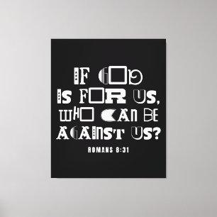 Toile Citation Biblique Inspirante Si Dieu est Pour Nous