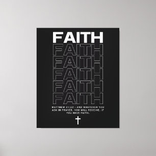 Toile Citation Biblique sur la Foi Matthieu 21:22