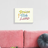 Toile Citation chrétienne « Louez l'Éternel » (Insitu(Salon))