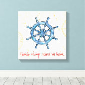 Toile Citation côtière | Famille toujours me dirige à la (Insitu (Plancher de Bois))