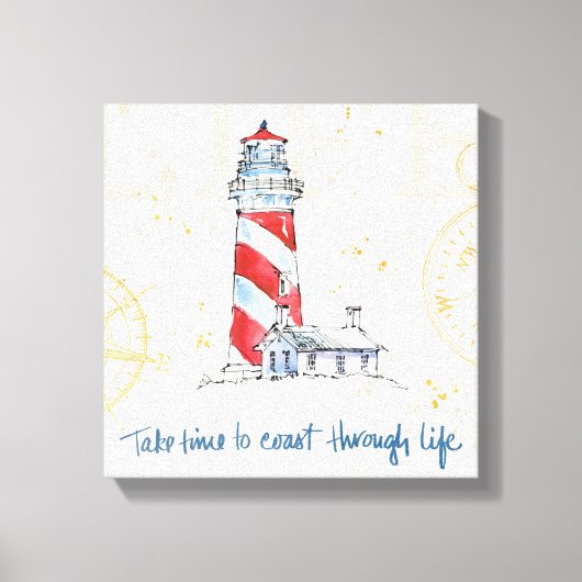 Toile Citation côtière | Prenez Le Temps De Passer La Vi (Recto)