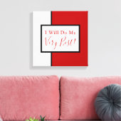 Toile Citation d'affirmation moderne Bloc de couleur Rou (Insitu(Salon))