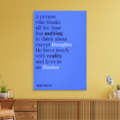 Toile Citation d'Alan Watts sur la pensée (Insitu(Salon))
