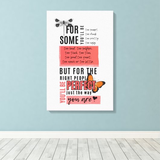 Toile Citation d'amitié amour et acceptation incondition (Insitu (Plancher de Bois))