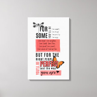 Toile Citation d'amitié amour et acceptation incondition