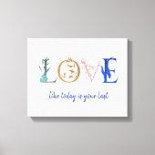 Toile Citation d'amour colorée (Recto)