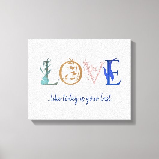 Toile Citation d'amour colorée (Recto)