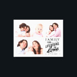 Toile Citation d'amour familial moderne Collage photo<br><div class="desc">Famille moderne et citation d'amour avec 4 photo collage.</div>