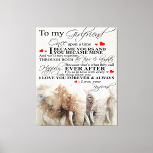 Toile Citation d'amour pour amie Cadeau Décor