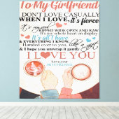 Toile Citation d'amour pour amie | Don de devis amusants (Insitu (Plancher de Bois))