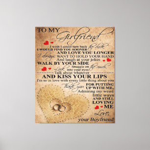 Toile Citation d'amour pour amie   Jolie famille présent