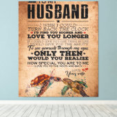 Toile Citation d'amour pour idée cadeau pour mari, Anniv (Insitu (Plancher de Bois))