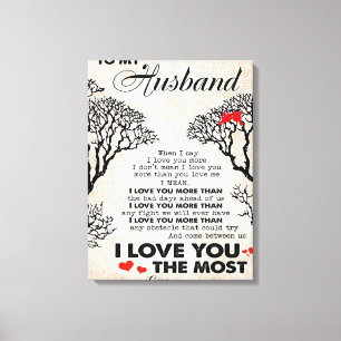 Toile Citation d'amour pour idée de cadeau pour mari, An
