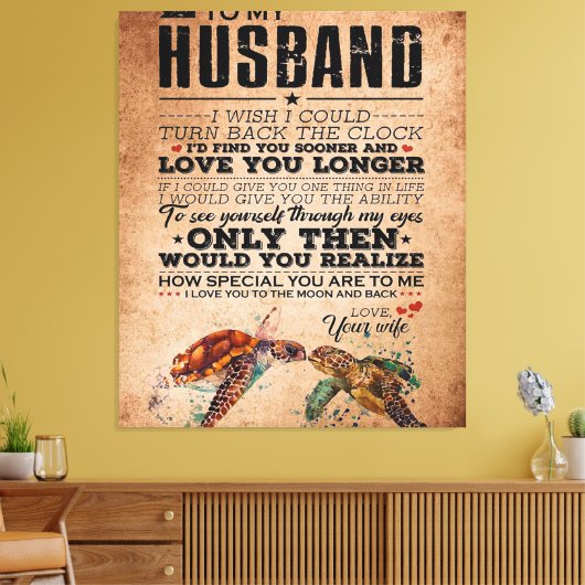 Toile Citation d'amour pour idée de cadeau pour mari, An (Insitu(Salon))