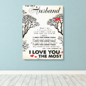 Toile Citation D'Amour Pour L'Idée Cadeau Du Mari, Anniv (Insitu (Plancher de Bois))