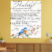 Toile Citation d'amour pour mari | Décor mignon (Insitu(Salon))