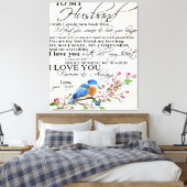 Toile Citation d'amour pour mari | Décor mignon (Insitu(Chambre))