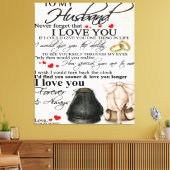 Toile Citation d'amour pour mari | Jolie décoration fami (Insitu(Salon))