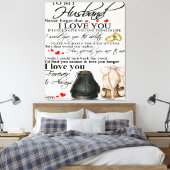 Toile Citation d'amour pour mari | Jolie décoration fami (Insitu(Chambre))