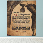 Toile Citation d'amour pour mari | Meilleur Cadeau Pour (Insitu (Plancher de Bois))