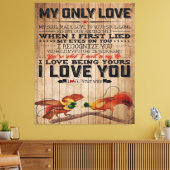 Toile Citation d'amour pour mari | Meilleur Cadeau Pour  (Insitu(Salon))