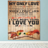 Toile Citation d'amour pour mari | Meilleur Cadeau Pour  (Insitu (Plancher de Bois))