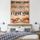 Toile Citation d'amour pour mari | Meilleur Cadeau Pour  (Insitu(Chambre))