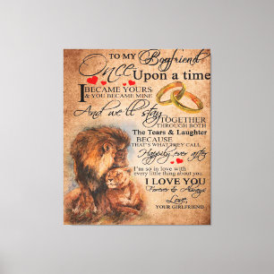 Toile Citation d'amour pour petit ami, ami garçon cadeau
