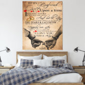 Toile Citation d'amour pour petit ami | Cadeau pour mari (Insitu(Chambre))