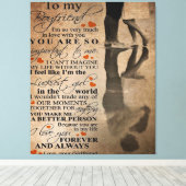 Toile Citation d'amour pour petit ami | Drôle cadeau pou (Insitu (Plancher de Bois))