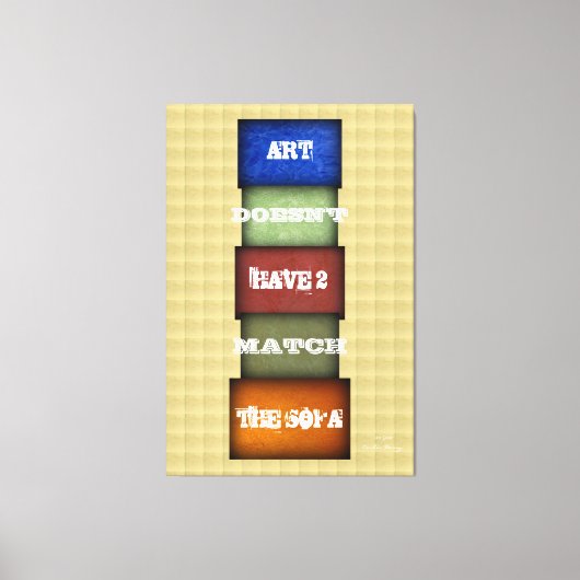 Toile Citation d'art 3 Nommée et signée (Recto)