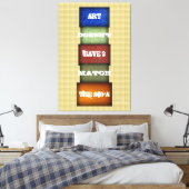 Toile Citation d'art 3 Nommée et signée (Insitu(Chambre))
